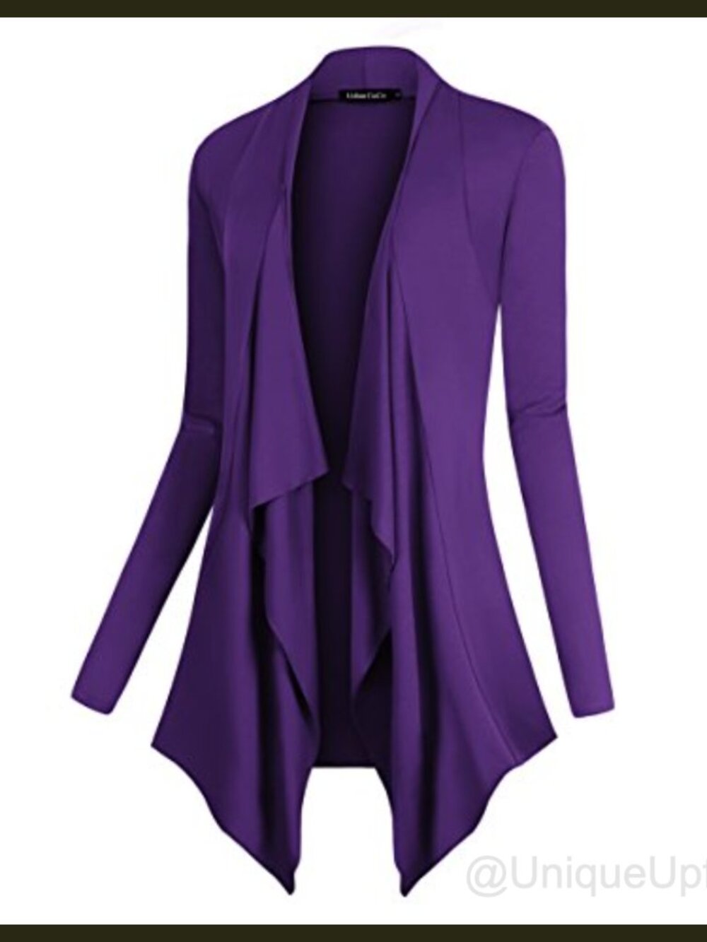 Women's Drape Front Open Cardigan Long Sleeve Irregular Hem Lightweight